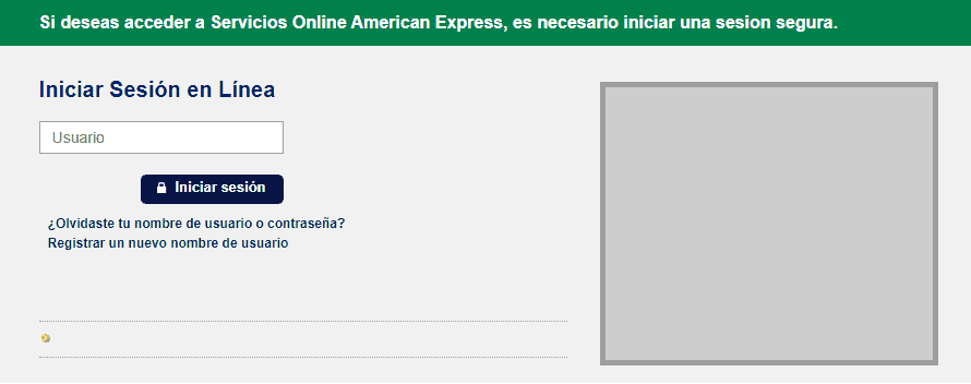 Iniciar sesión en American Express