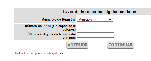 Consulta adeudo vehicular Tamaulipas
