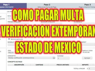 Pago de verificación extemporánea estado de México