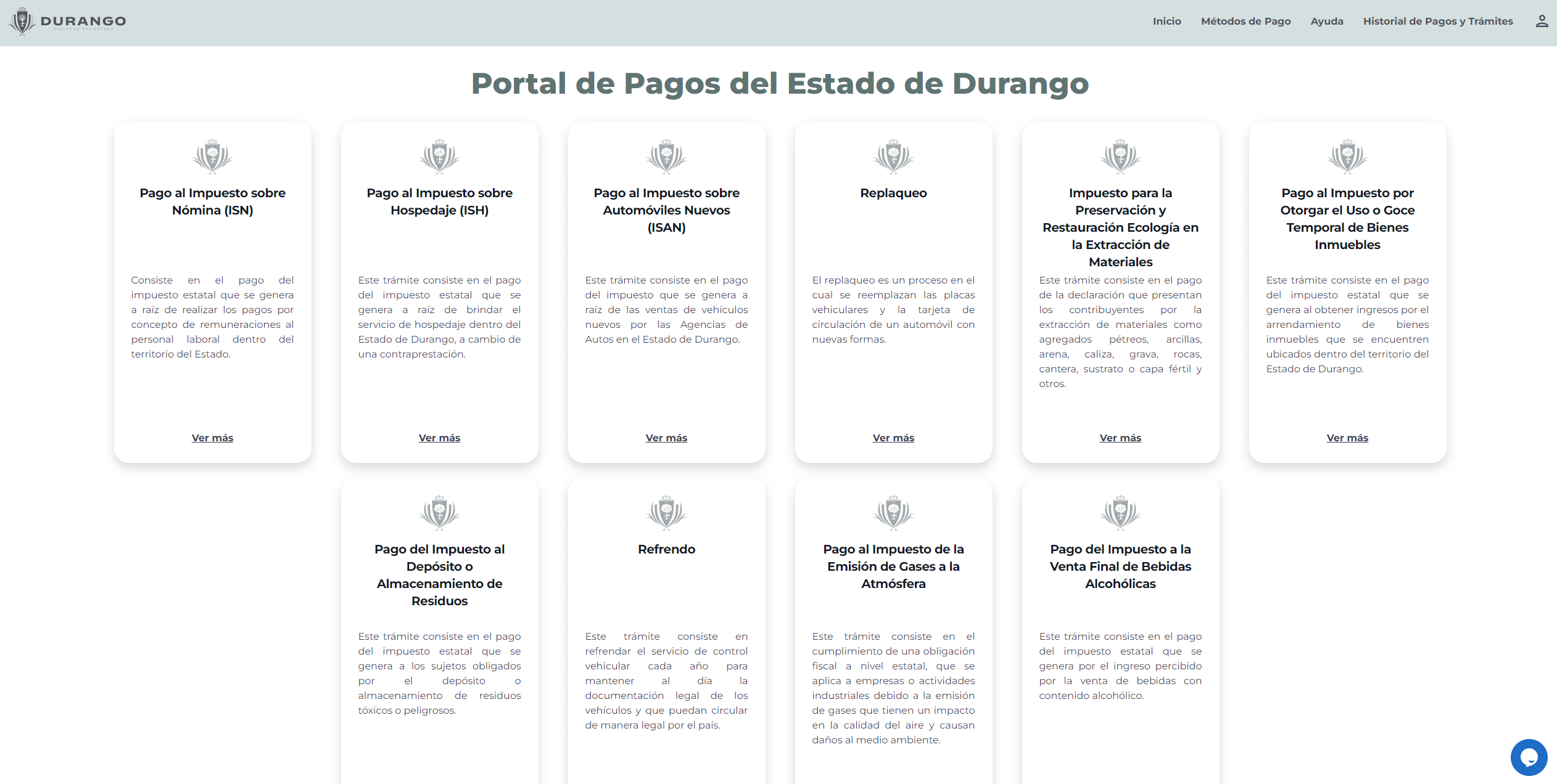 Portal de Pagos del Estado de Durango