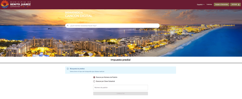Consultar el predial en Cancún